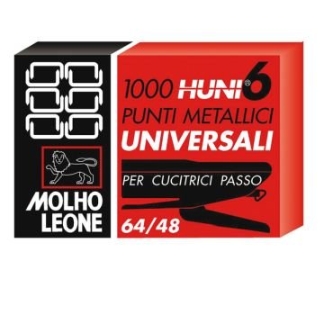 MOLHO LEONE SCATOLA 10x1000 PUNTI UNIVERSALI 6/4 LEONE