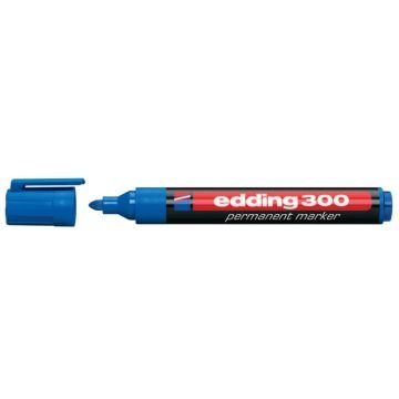 Marcatore permanente edding 300 punta conica 1,5-3 mm blu 4-300003
