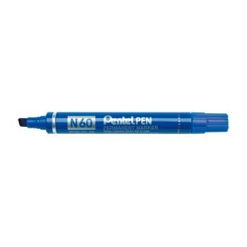 Marcatore permanente Pentel N60 punta a scalpello 3,9-5,7 mm blu N60-C