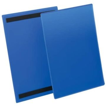 Tasche per identificazione Durable con bande magnetiche blu f.to esterno mm. 223x313- inserto A4 vert. cf. 50- 174407