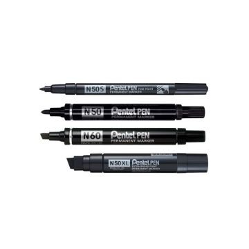 Marcatore permanente Pentel Pen N50S punta conica 3.8 mm nero N50S-A