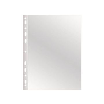 Buste a perforazione universale Q-Connect 22x30 cm alto spessore finitura goffrata conf. 50 pz - KF11190