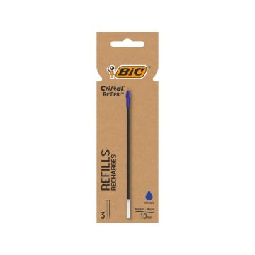 Refill Bic Cristal Re'New - conf. 3 pezzi BIC blu 503838
