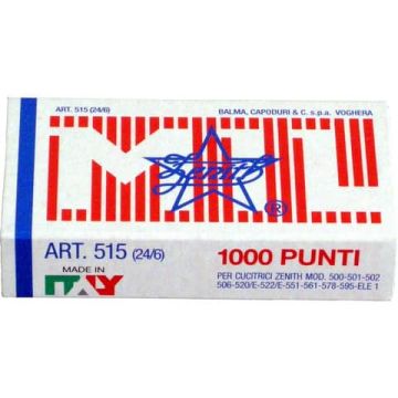 Punti metallici ZENITH 515 24/6 Conf. 1000 pezzi - 0305151601