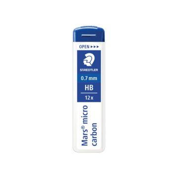 Mine sottili Staedtler Mars micro carbon 250 HB 0,7 mm confezione da 12 pezzi - 250 07-HB