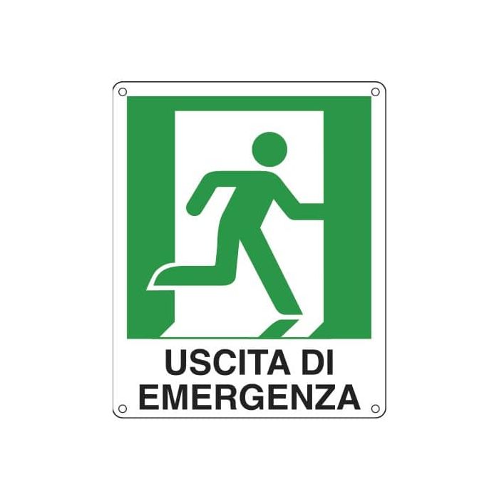 Cartello sicurezza 25x31 cm. Cartelli Segnalatori ''Uscita di emergenza destra'' E20106X main product photo