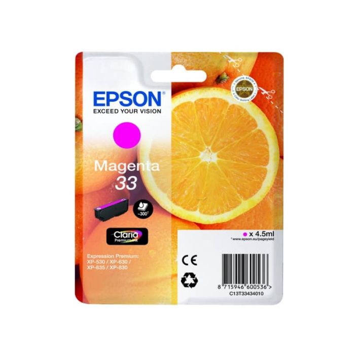 Cartuccia inkjet Arance T33 Epson magenta C13T33434012 main product photo
