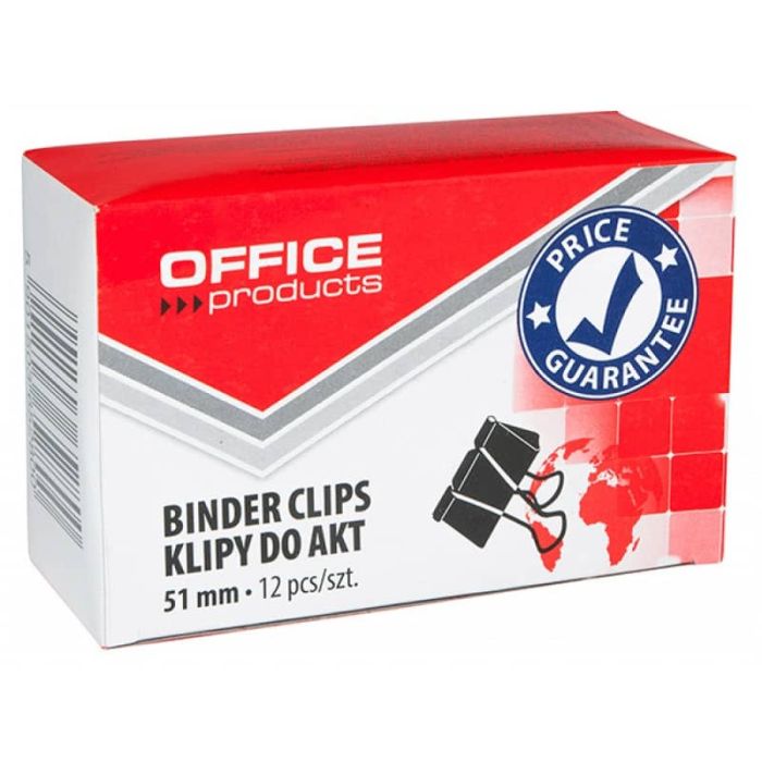 Molle fermacarte nero Office Products 51 mm - conf. 12 pezzi - 18095119-05 main product photo