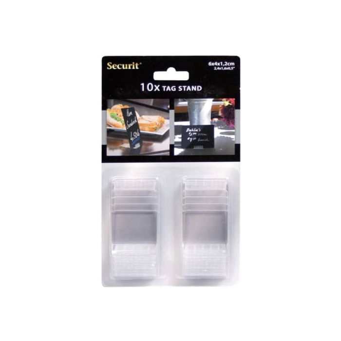 Supporti per targhe scrivibili Tag Securit 4x6 cm nero confezione da 10 pezzi - TAG-HLD-TR main product photo