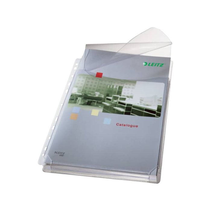 Buste a soffietto con lembo di chiusura Leitz in PVC A4 trasparente confezione da 5 pezzi - 47573003 main product photo