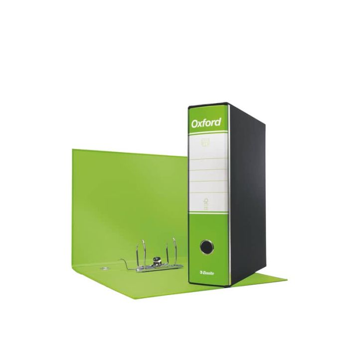 Registratore con custodia Esselte G85 Oxford protocollo 29,5x35 cm - dorso 8 cm verde lime - 390785600 main product photo