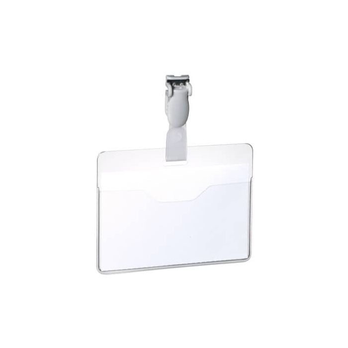 Portanomi con clip DURABLE EUROBADGE tasca aperta plastica trasparente inserto 60x90mm conf. 25 - 814719 main product photo