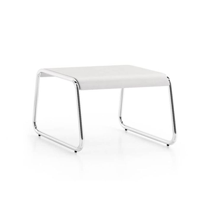 Tavolo basso portariviste Unisit Carosello CAT - acciaio cromato laccato bianco - CAT/B main product photo