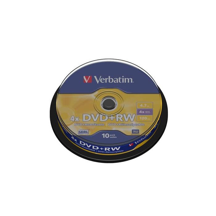 DVD+RW Verbatim 4.7 GB in confezione da 10 dvd-rw - 43488 main product photo