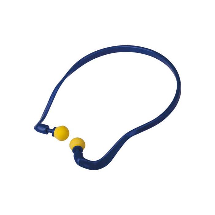 Coppia tappi auricolari Delta Plus in poliuretano con archetto blu-giallo - CONICMOVE01VE main product photo