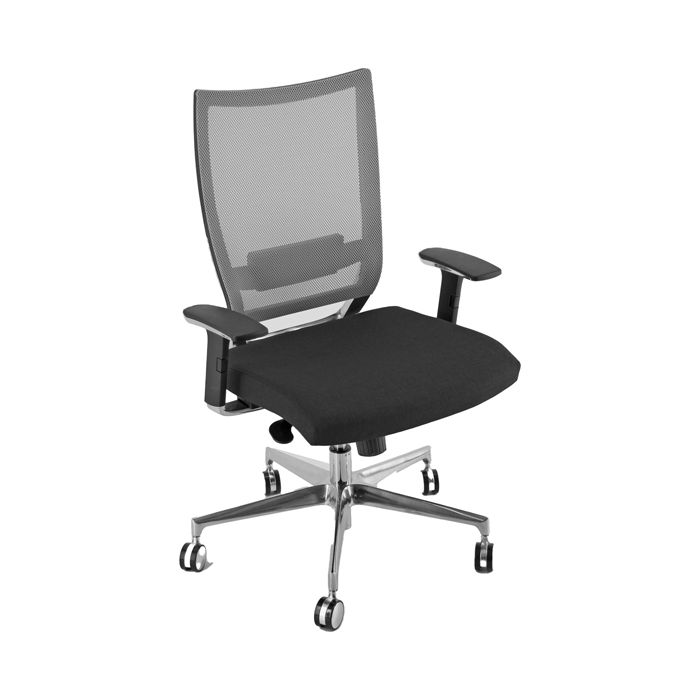 Unisit POLTRONA SEMIDIREZIONALE COT XL NERO e RETE GRIGIA main product photo