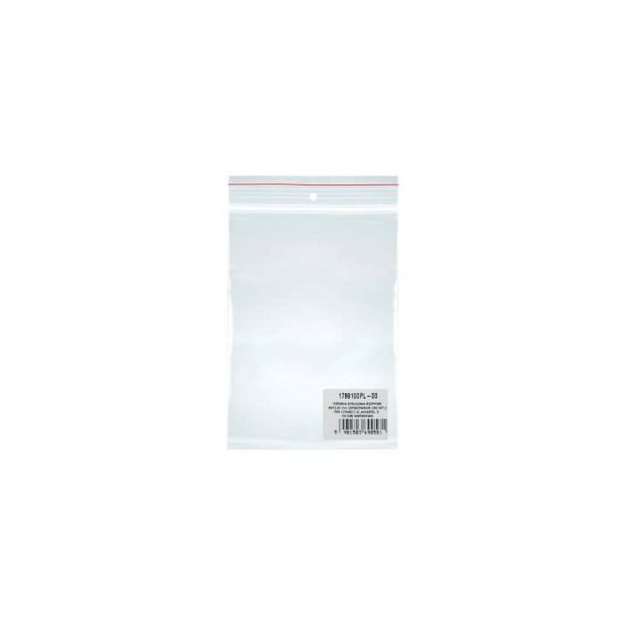 Buste con chiusura a pressione trasparenti in LDPE Donau 8x12 cm conf. da 100 pz - 1789100PL-00 main product photo