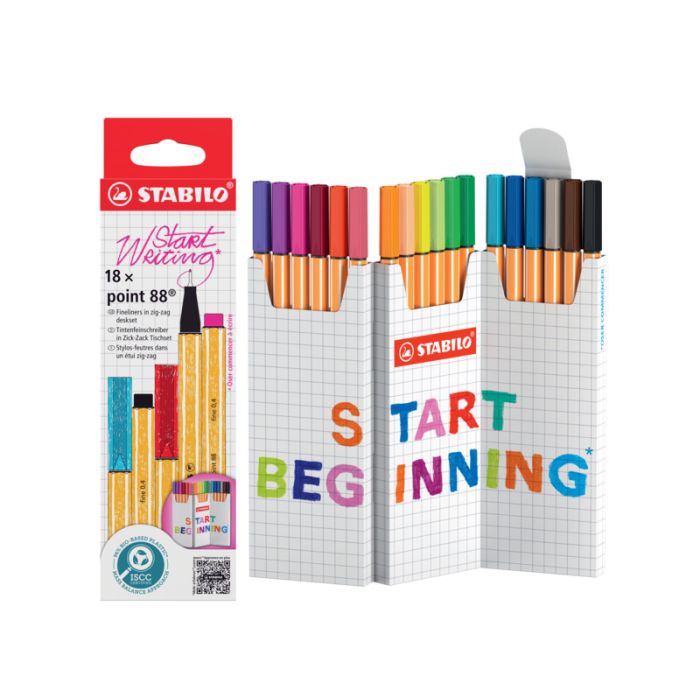 Fineliner Point 88 astuccio ZigZag - 0,4 mm - conf. 18 colori assortiti 8818/5 main product photo