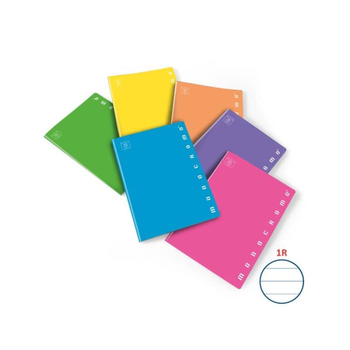 Quaderno 42 fogli PIGNA Monocromo Fluo A4 a righe 1R assortiti 02267921R main product photo