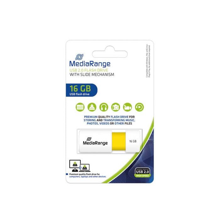 Chiavetta USB 2.0 - 16 Gb Media Range giallo MR972 main product photo