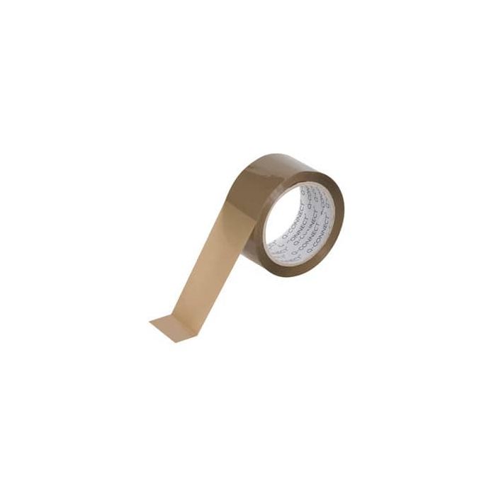 Nastro adesivo da imballo Q-Connect 50 mm x 66 m Avana - svolgimento silenzioso - conf. 6 pezzi - KF04381 main product photo