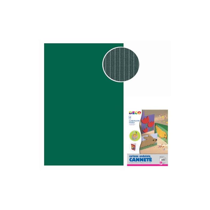 Cannetè - 50x70 cm - busta 10 fogli - 230 g/m² Deco verde scuro 2206/3 main product photo
