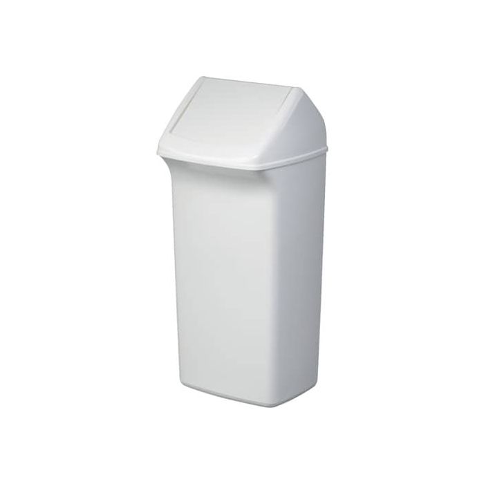 Set contenitore portarifiuti + coperchio DURABLE DURABIN FLIP 40 polietilene bianco - 1809798010 main product photo