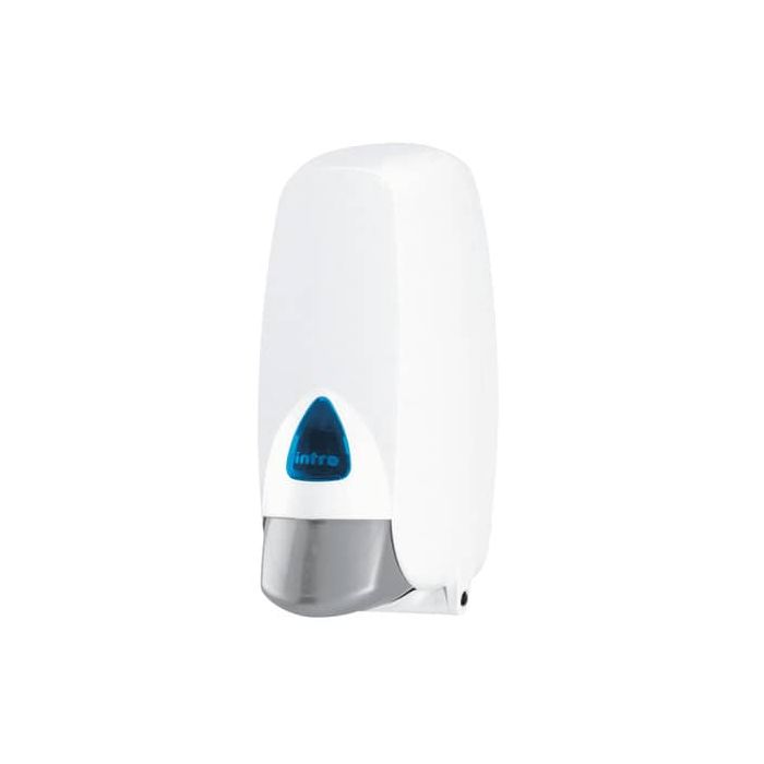 Dispenser di sapone per cartuccia rigida QTS in ABS con capacità 1000 ml bianco con vetrino blu - IN-SO1/WC main product photo