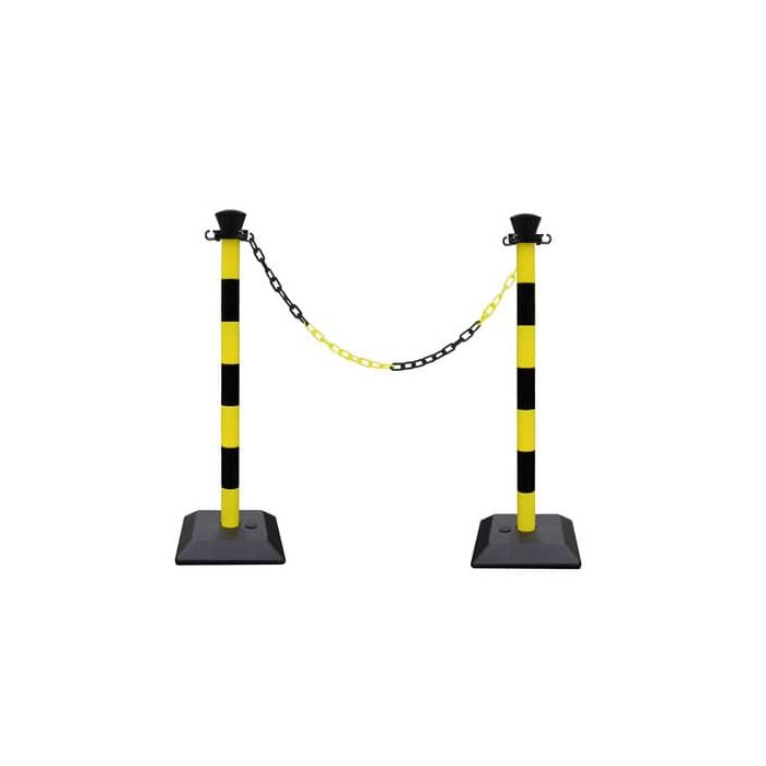 Colonnine segnaletiche in ABS Viso Nero/Giallo - 950x50 mm PPCSET40NJ main product photo
