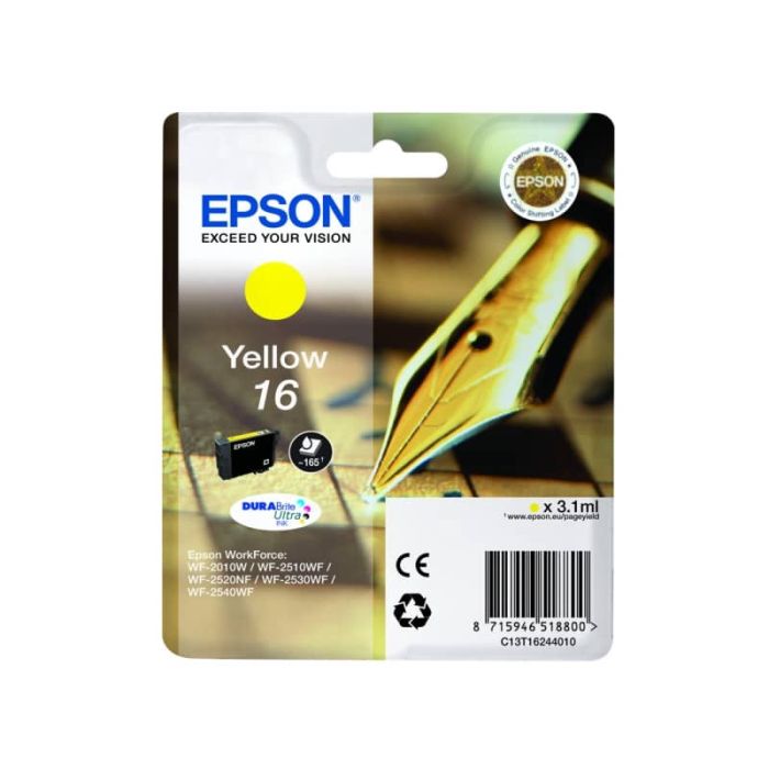 Cartuccia inkjet ink pigmentato Penna e Cruciverba 16 Epson giallo C13T16244012 main product photo
