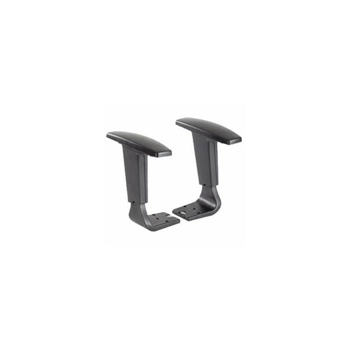 Coppia di braccioli regolabili neri con pad morbido per sedute Seditaly forma a T squadrata - BR28DX+SX01S main product photo