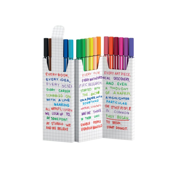 Pennarelli Stabilo Pen 68 astuccio ZigZag - tratto 1 mm - conf. 18 colori assortiti - 6818/8 main product photo