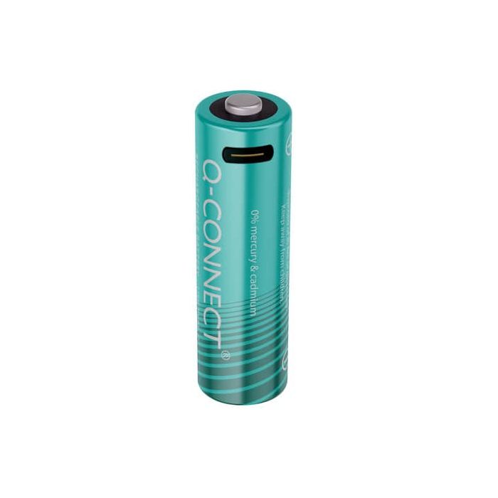 Batterie ricaricabili Q-Connect AA con cavo USB-C - conf. 4 pz 1400 mAh - 1,5 V KF14129 main product photo
