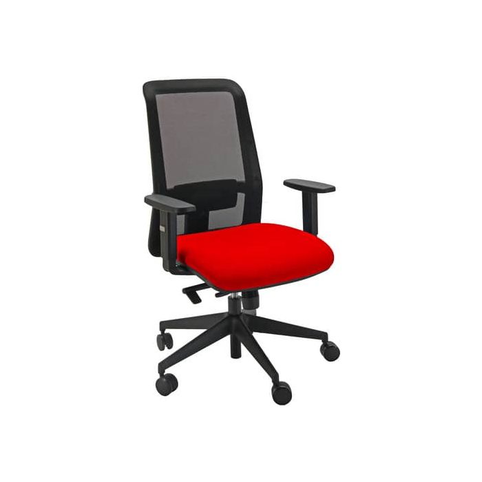 Sedia operativa girevole Unisit Jet JEA ergonomica schienale in rete - sedile rosso - JEA/SR main product photo