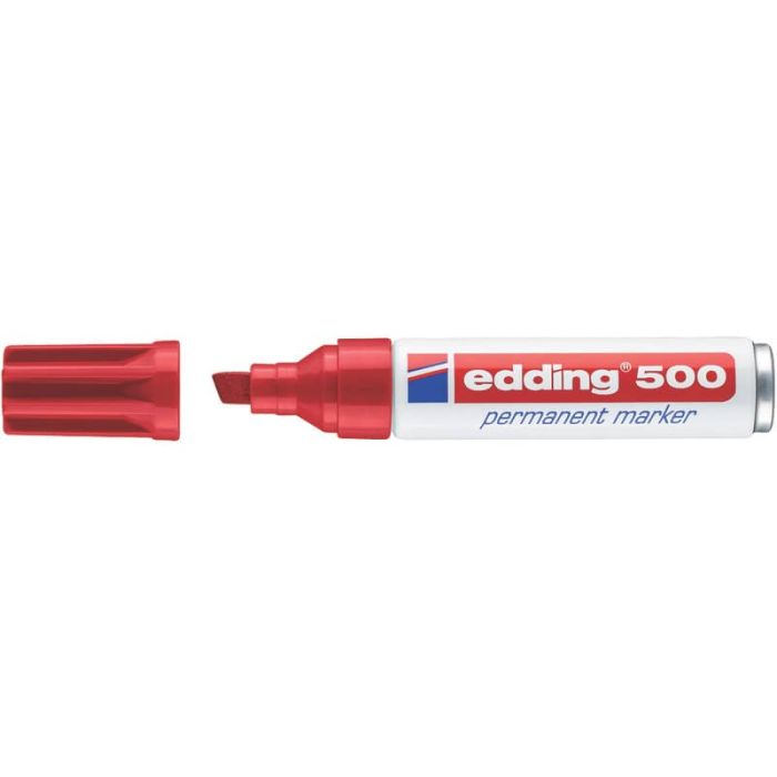 Marcatore permanente edding 500 punta scalpello 2-7 mm rosso 4-500002 main product photo