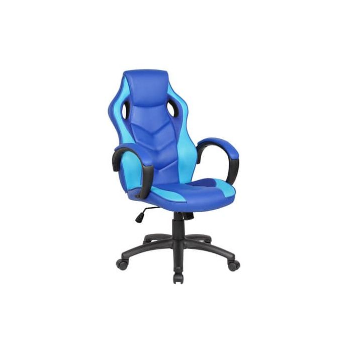 Poltrona gaming per adulti Serena Group Las Vegas L61 x P66 x H106/116 cm - blu-azzurro - GA9381NA main product photo