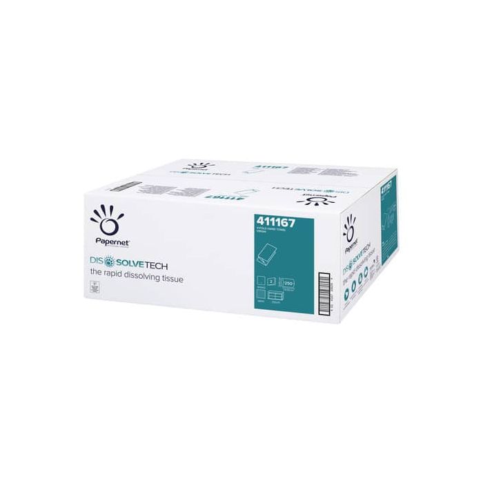 Asciugamani intercalati Papernet Dissolve Tech piegati a V Conf. 15 pezzi - 411167 main product photo