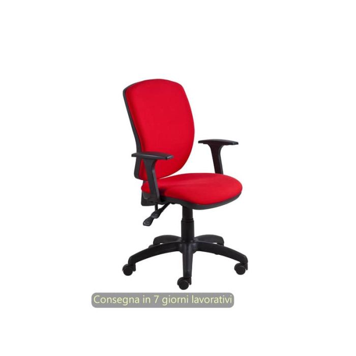 Seduta operativa Mirage Back-system in tessuto ignifugo Seditaly con braccioli regolabili rosso - MRG0C3Q0GB411 main product photo
