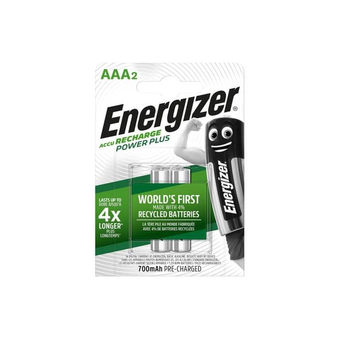 Batterie ricaricabili ENERGIZER Power Plus AAA - 700 mAh conf. da 2 - E300626501 main product photo