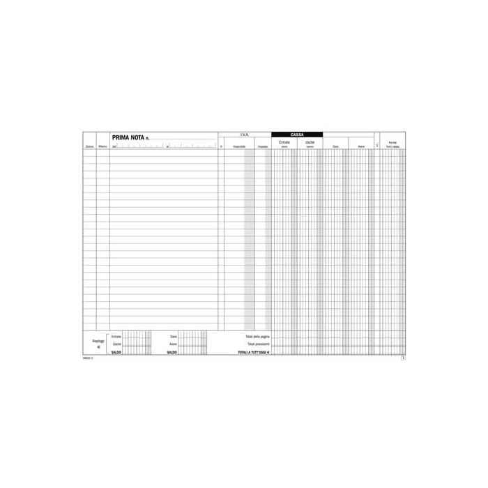 Blocco prima nota cassa IVA e dare/avere flex 21,5x29,7 cm - 50x2 copie autoricalcanti 16832C00000 main product photo