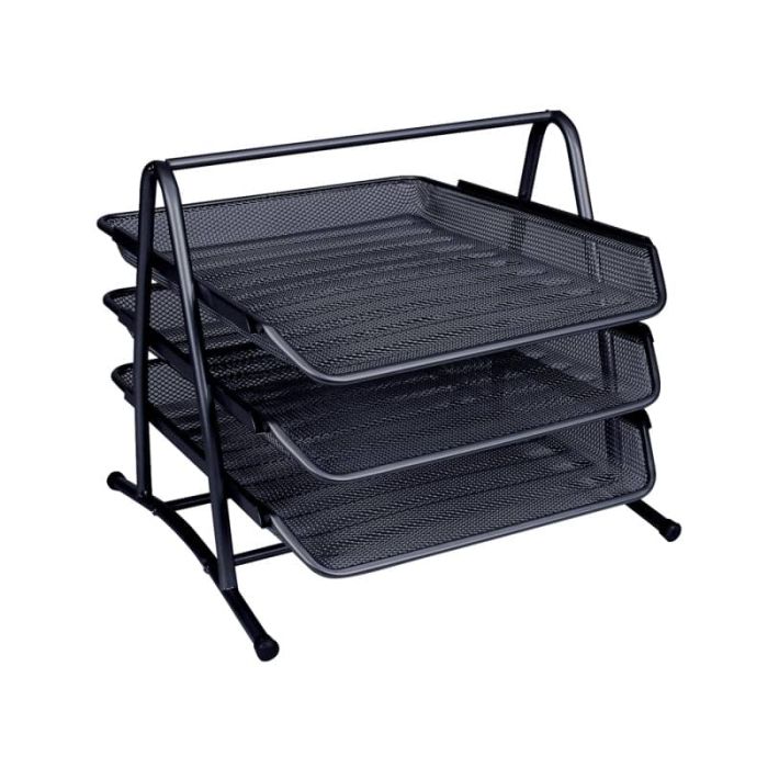 Set 3 Vaschette portadocumenti Q-Connect 27,8x27,5x35 cm nero KF00823 main product photo