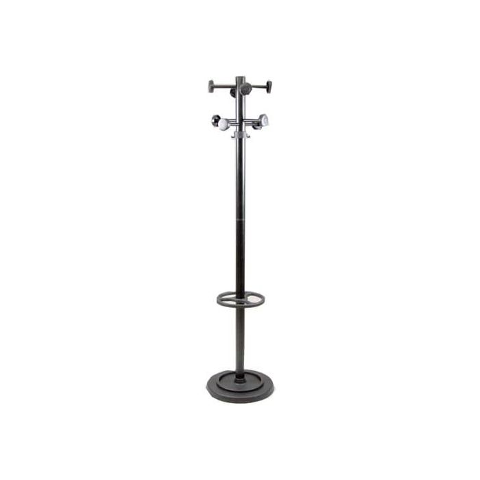 Appendiabiti da terra Unisit Totem con portaombrelli h. 172 cm - 8 appendini nero - APUTO/N main product photo