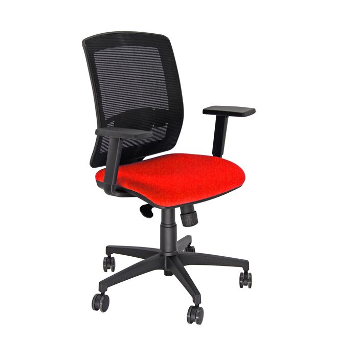 Unisit Sedia semidirezionale Molly A Rosso e rete Nera c/bracc. main product photo
