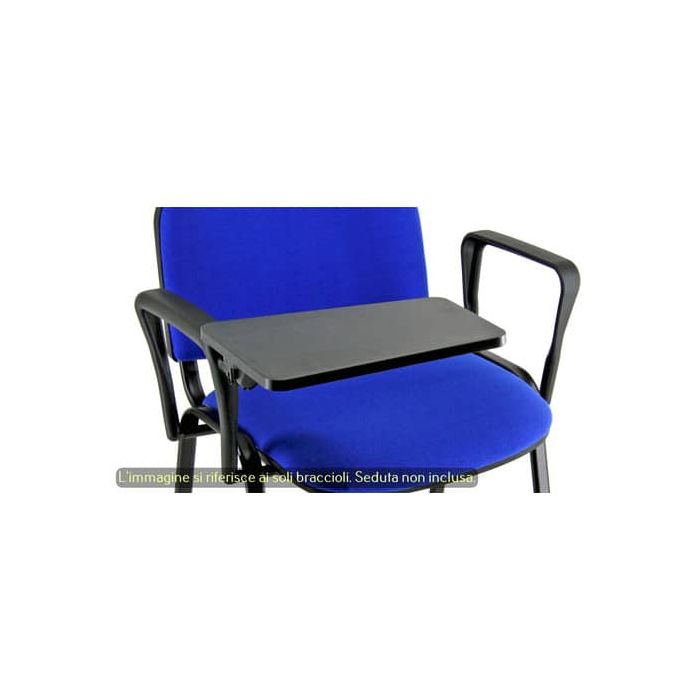 Coppia braccioli fissi con tavoletta Unisit Dado nero conf. 2 pezzi - ACCKTDAF2 main product photo