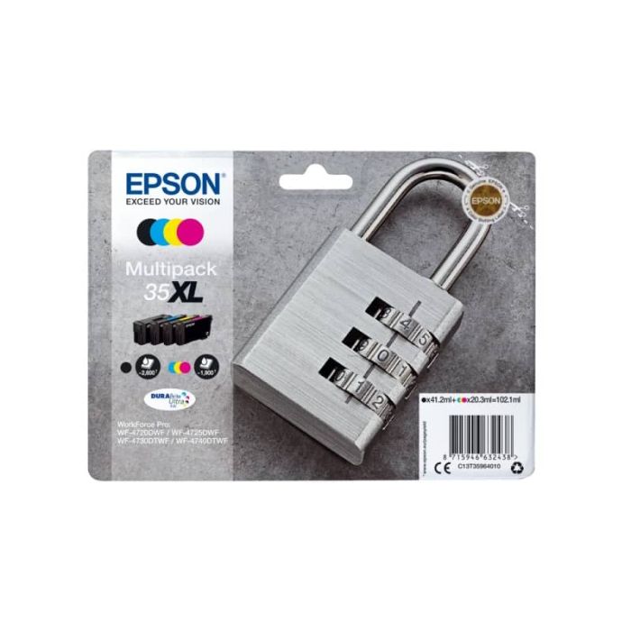 cartucce inkjet alta capacità Lucchetto 35XL Epson nero+ciano+magenta+giallo Multipack - C13T35964010 main product photo