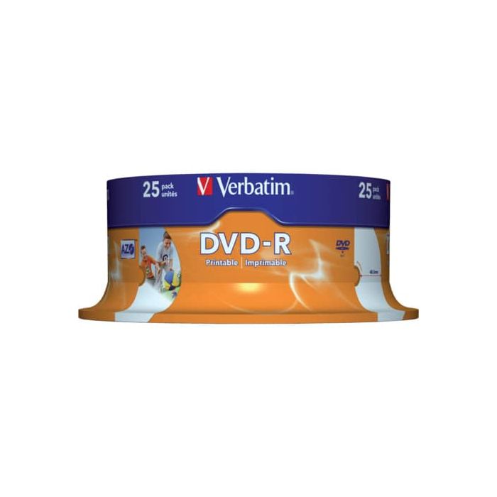 DVD-R Wide Stampabile Verbatim 4.7 GB in confezione da 25 dvd - 43538 main product photo