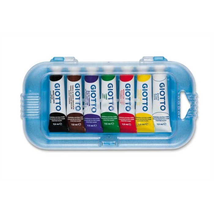 Tempere GIOTTO Extra 7,5 ml assortiti scatola appendibile da 7 tubetti 30150000 main product photo