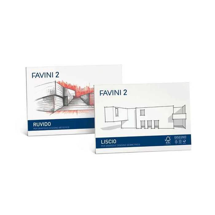 Cartangolo da disegno Favini 2 f.to 24x33 cm 20 fogli da 110 g/m2 liscio squadrato - A150514 main product photo