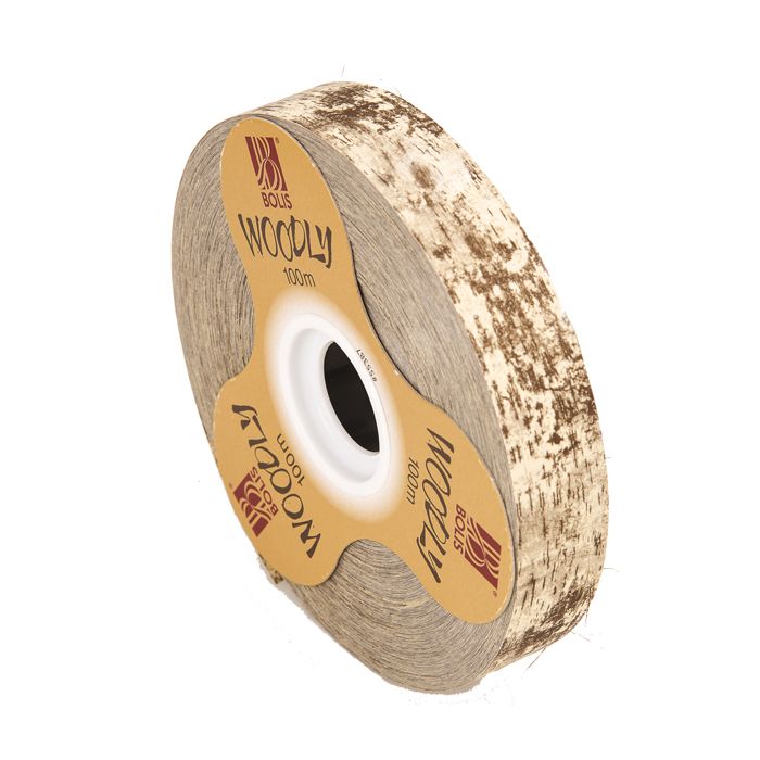 Rotolo nastro Woodly - corteccia/avorio - 24mm x 100mt - Bolis main product photo