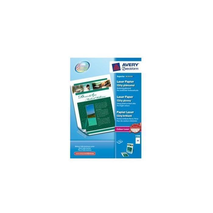 AVERY CARTA FOTOGR.A4 120GR LASER 200FG. main product photo